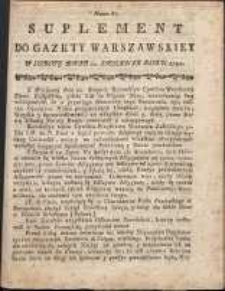 Gazeta Warszawska, 1791, nr 67, suplement