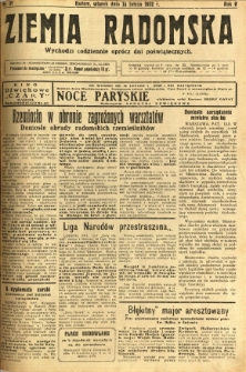 Ziemia Radomska, 1932, R. 5, nr 37