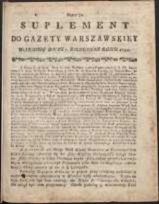 Gazeta Warszawska, 1791, nr 72, suplement