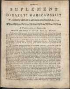 Gazeta Warszawska, 1791, nr 79, suplement