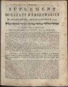 Gazeta Warszawska, 1791, nr 80, suplement