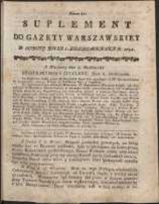 Gazeta Warszawska, 1791, nr 81, suplement