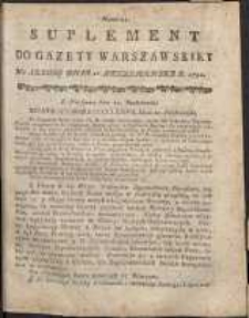 Gazeta Warszawska, 1791, nr 82, suplement