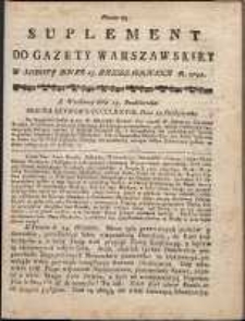 Gazeta Warszawska, 1791, nr 83, suplement