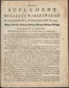Gazeta Warszawska, 1791, nr 84, suplement