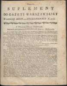 Gazeta Warszawska, 1791, nr 87, suplement