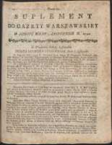 Gazeta Warszawska, 1791, nr 89, suplement