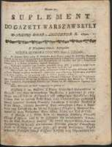 Gazeta Warszawska, 1791, nr 90, suplement