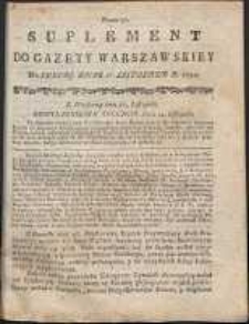Gazeta Warszawska, 1791, nr 92, suplement