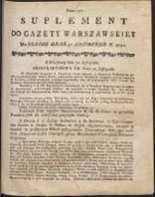 Gazeta Warszawska, 1791, nr 96, suplement