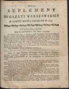 Gazeta Warszawska, 1791, nr 97, suplement