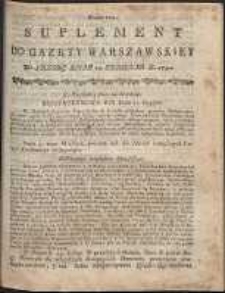 Gazeta Warszawska, 1791, nr 100, suplement