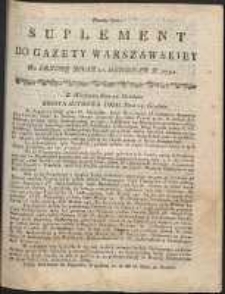 Gazeta Warszawska, 1791, nr 102, suplement