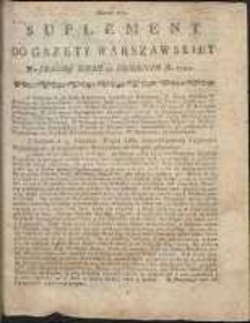 Gazeta Warszawska, 1791, nr 104, suplement