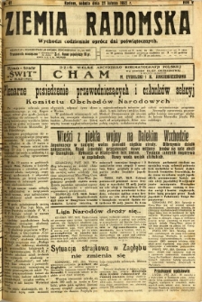 Ziemia Radomska, 1932, R. 5, nr 47
