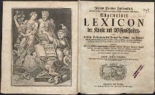 Allgemeines Lexicon der Kunst und Wissenschaften. [Bd. 1] : A – M. [3 neuarb. Aufl.]