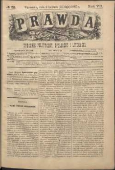 Prawda : tygodnik polityczny, społeczny i literacki, 1887, R. 7, nr 23