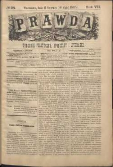 Prawda : tygodnik polityczny, społeczny i literacki, 1887, R. 7, nr 24