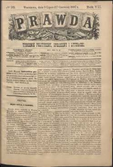 Prawda : tygodnik polityczny, społeczny i literacki, 1887, R. 7, nr 28