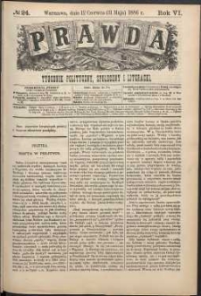 Prawda : tygodnik polityczny, społeczny i literacki, 1886, R. 6, nr 24