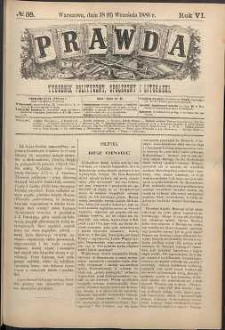 Prawda : tygodnik polityczny, społeczny i literacki, 1886, R. 6, nr 38