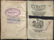 Metamorphosis hoc est transformationum Libri XV.His adiectae sunt [...] ; annotationes autore Gyberto Longolio Utricensii