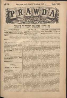 Prawda : tygodnik polityczny, społeczny i literacki, 1887, R. 7, nr 39