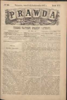 Prawda : tygodnik polityczny, społeczny i literacki, 1887, R. 7, nr 42