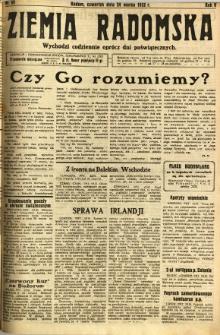 Ziemia Radomska, 1932, R. 5, nr 69