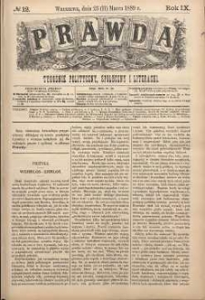 Prawda : tygodnik polityczny, społeczny i literacki, 1889, R. 9, nr 12