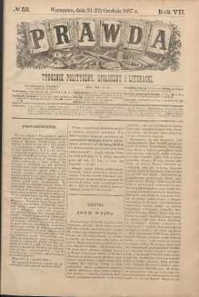 Prawda : tygodnik polityczny, społeczny i literacki, 1887, R. 7, nr 52