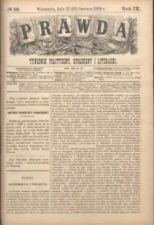Prawda : tygodnik polityczny, społeczny i literacki, 1889, R. 9, nr 25