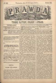 Prawda : tygodnik polityczny, społeczny i literacki, 1889, R. 9, nr 29