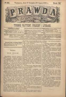 Prawda : tygodnik polityczny, społeczny i literacki, 1889, R. 9, nr 32