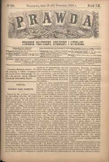 Prawda : tygodnik polityczny, społeczny i literacki, 1889, R. 9, nr 39
