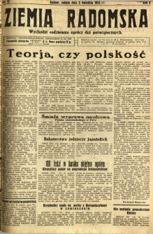 Ziemia Radomska, 1932, R. 5, nr 75