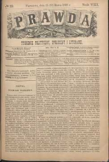 Prawda : tygodnik polityczny, społeczny i literacki, 1888, R. 8, nr 12