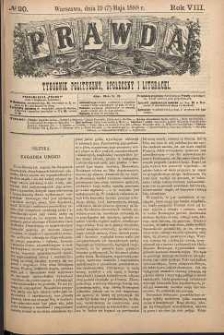 Prawda : tygodnik polityczny, społeczny i literacki, 1888, R. 8, nr 20