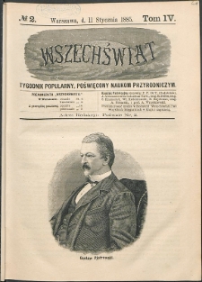 Wszechświat : Tygodnik popularny, poświęcony naukom przyrodniczym, 1885, T. 4, nr 2