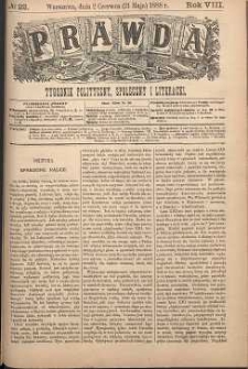 Prawda : tygodnik polityczny, społeczny i literacki, 1888, R. 8, nr 22