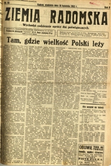 Ziemia Radomska, 1932, R. 5, nr 82