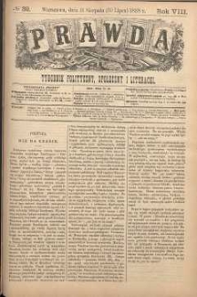 Prawda : tygodnik polityczny, społeczny i literacki, 1888, R. 8, nr 32
