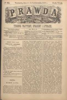 Prawda : tygodnik polityczny, społeczny i literacki, 1888, R. 8, nr 42