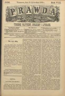 Prawda : tygodnik polityczny, społeczny i literacki, 1888, R. 8, nr 50
