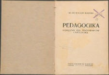 Pedagogika : podręcznik dla wychowawców i nauczycieli
