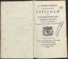 Epistolae et panegyricus Trajano dictus. Nova ed.[...]